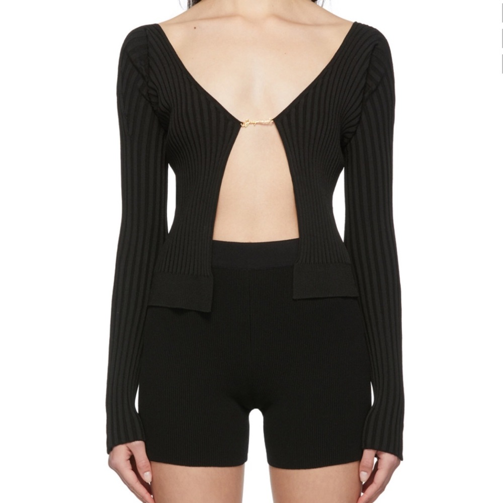 Jacquemus Black ‘La Maille Pralù’ Cardigan Size 36